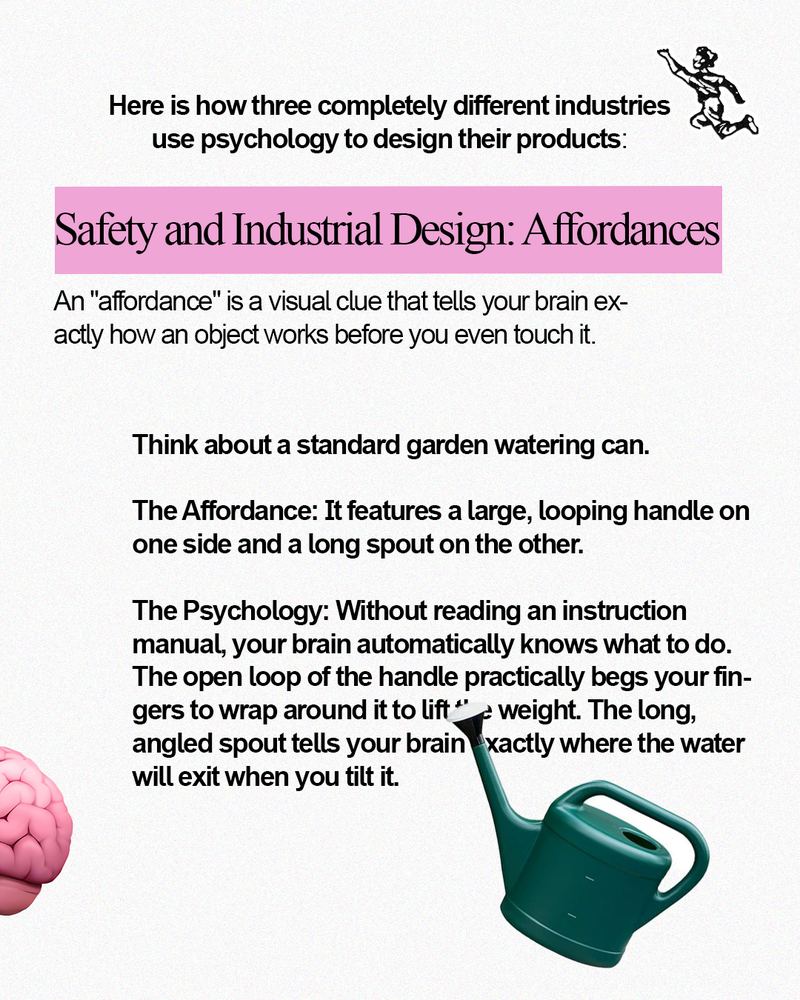 A slide about affordances and design psychology